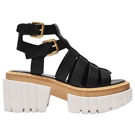 Stella Mc Cartney Sandali Emilie in pelle nera opaca Alter Nero
