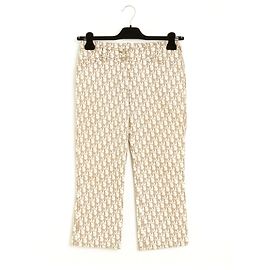 Christian Dior Galliano 5E CALÇAS CURTAS OBLÍQUAS Cru