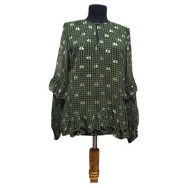 Camicetta Munthe Plus Simonsen in viscosa verde M Multicolore Verde