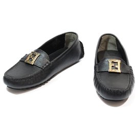 Fendi-FENDI SOFT LOAFERS-Black