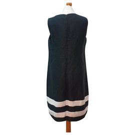 Robe bicolore S Max Mara Noir Blanc