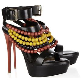 Burberry Sandalen mit Holzperlen Schwarz