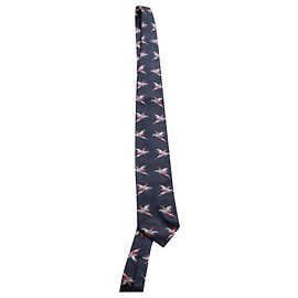Ralph Lauren Black Label Silk Tie Black Flying Ducks Black
