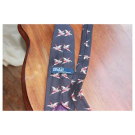 Ralph Lauren Black Label-cravate RL motif envolée de canards-Noir