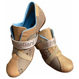 Gianna Meliani Sneaker Leder Beige Gold Größe 36 Beige Golden