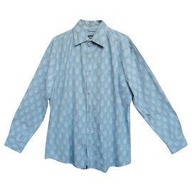 Autre Marque-chemise La Compagnie du Lin taille XL-Bleu clair