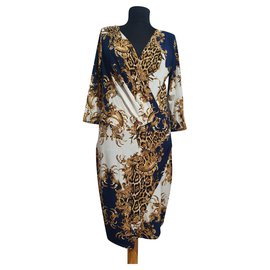 Autre Marque Robe Orna Farho à imprimés multiples léopard Multicolore Imprimé léopard