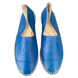 Chanel Espadrilles Blue Leather Blue