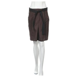 Jupe Marc Cain Marron Polyester Taille S Marron