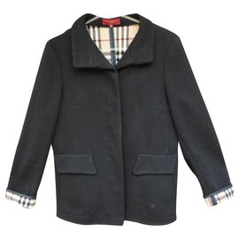 Burberry overcoat size 44 Black