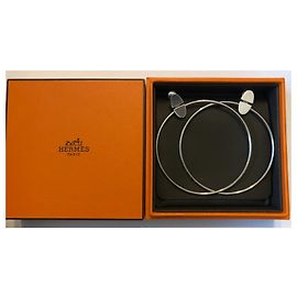 Hermès Boucles d'oreilles Argenté
