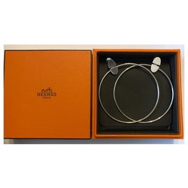 Hermès Earrings Silvery