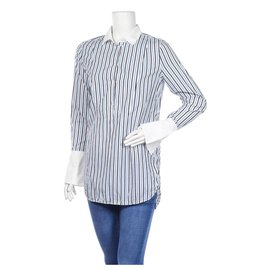 Equipment Striped Cotton Blouse S Multiple colors