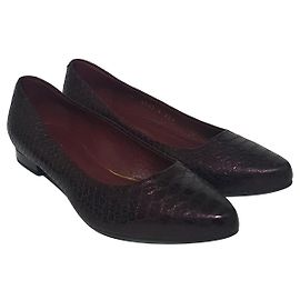 Bailarinas Gino Rossi de cuero violeta oscuro efecto cocodrilo Talla 36 Morado oscuro