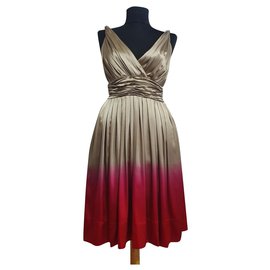 Robe en soie DKNY Multicolore