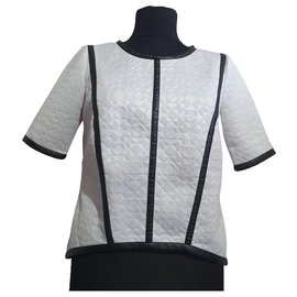 Milly White Top S Black White