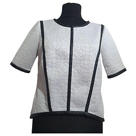 Top blanco Milly Talla S Negro Blanco