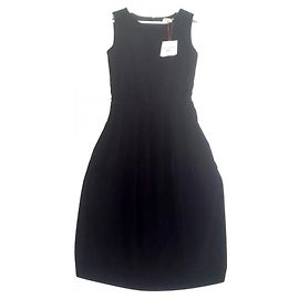Inès de la Fressange x Uniqlo schwarzes Samtkleid.  never worn, Mit dem Tag. Schwarz