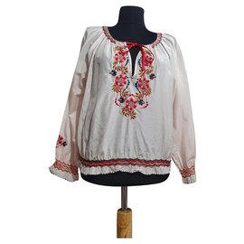 Blusa Odd Molly de seda e algodão multicolorida Multicor