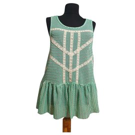 Free People Green Tank Top M Green