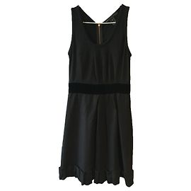 Schwarzes Kleid mit Samtbund Marc by Marc Jacobs Schwarz