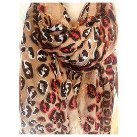 Fendi-Scarves-Black,Caramel