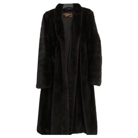 Abrigo de visón Yves Saint Laurent Negro Avellana Negro Avellana