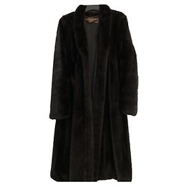 Yves Saint Laurent Nerzmantel Schwarz Haselnuss Schwarz Haselnuss