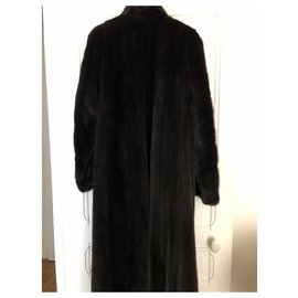 Yves Saint Laurent-Coats, Outerwear-Black,Hazelnut