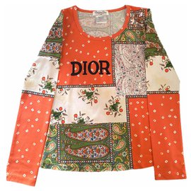 Dior-T-Shirt mit Dior Paisley-Print-Mehrfarben 