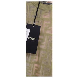 Fendi-2K$ NEW Robe à logo-Vert clair