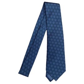 Hermès-Corbata de seda Sublime Hermès-Azul claro