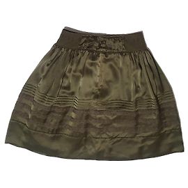 Hugo Boss Silk Skirt Green Green