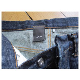 Dior-DIOR, Jeans justos, US 33-Azul marinho