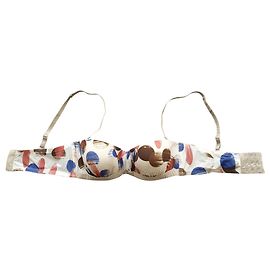 La Perla Balconette BH, gemustert Weiß Beige