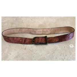Autre Marque-fawn leather belt Circa fawn leather for 96/100 cm-Brown