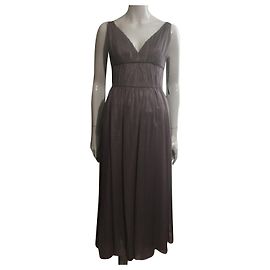 Metallic evening dress Vera Wang mainline Silvery Metallic