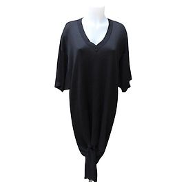 Balenciaga Schwarzes Acetat Kleid Oversize Schwarz