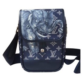 Louis Vuitton-Louis Vuitton Monogram Savanna Elephant Chapman Brothers Shoulder Bag-Multiple colors