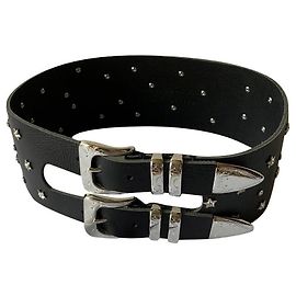 Faith Connexion Belts Black Silvery