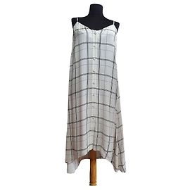 Dagmar Madison Dress White Check White Multiple colors