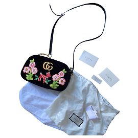 Gucci Marmont small velours « Bambi » Noir Rose Vert Orange