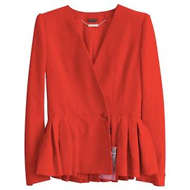 Alexander Mcqueen Resort '15 Veste à ourlet basque Rouge