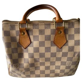 Louis Vuitton-Speedy 25 Damier Azur-Beige