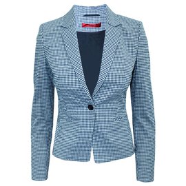 Hugo Boss-Blazer a quadri blu-Blu