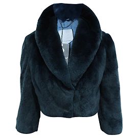 Calvin Klein Chaqueta de piel de conejo azul oscuro Azul