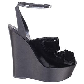 Giambattista Valli Samtsatinkeile Satin Schwarz