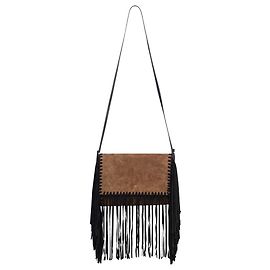 Isabel Marant Suede Fringed Crossbody Bag Brown