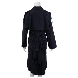 Lanvin-Belted Knee-Length Coat-Blue,Navy blue