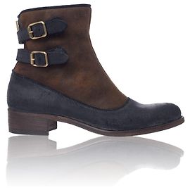 Rupert Sanderson Botines de ante con cremallera en la espalda Azul